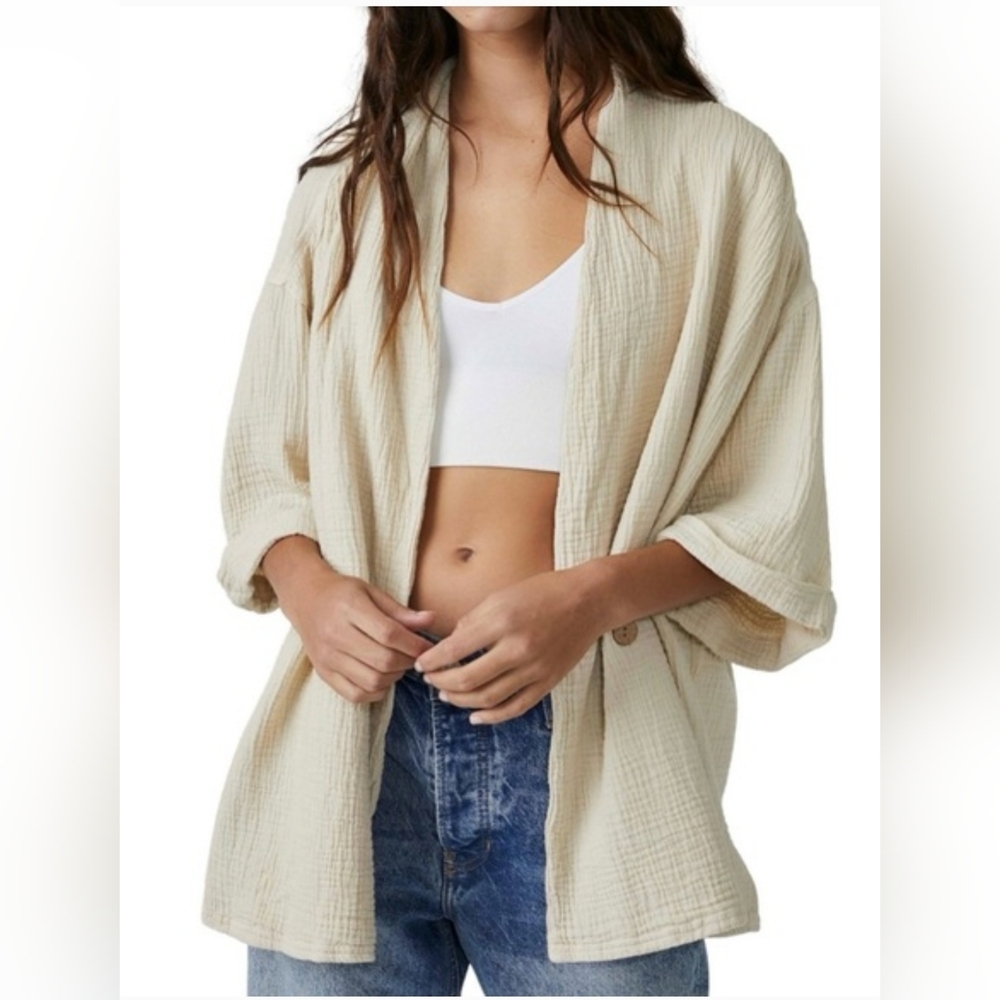 We The Free Textured Kimono Cardigan